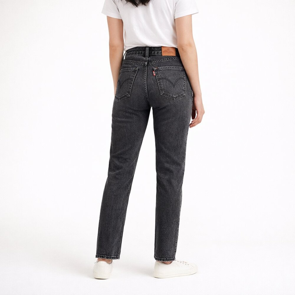 Levi’s Premium Wedgie Icon Fit W25 Black Last High Rise Straight Jeans NWT